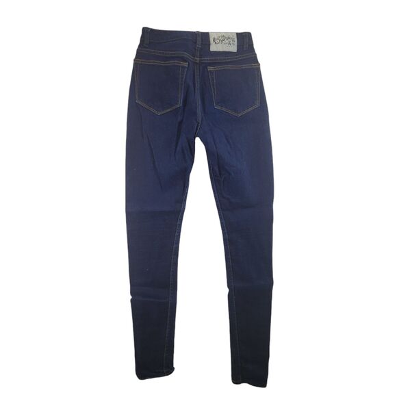 sz 27 Railcar Selvedge Denim Fine Goods Jeans Skinny Stretch Dark Wash 27x30 - Picture 2 of 11